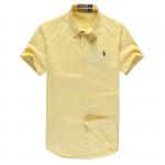 polo paris ralph lauren chemises hommesche courte hommes 2013 mode coton single pony yellow